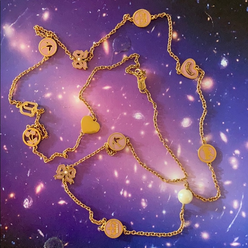 Juicy Couture Pink and Gold Necklace